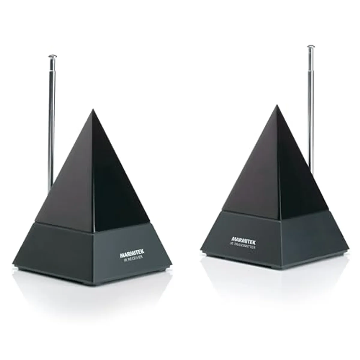 Marmitek Powermid XL - Ripetitore Infrarossi Wireless, Trasmettere Segnali ir in Modalità Wireless a un'altra Stanza, Portata di 20m, Funziona con Tutti i Controlli IR, Plug & Play, Nero