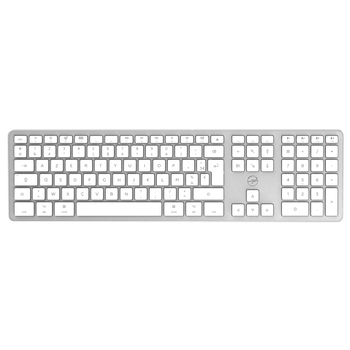 Clavier Mobility Lab AZERTY sans fil Mac – bianco argento