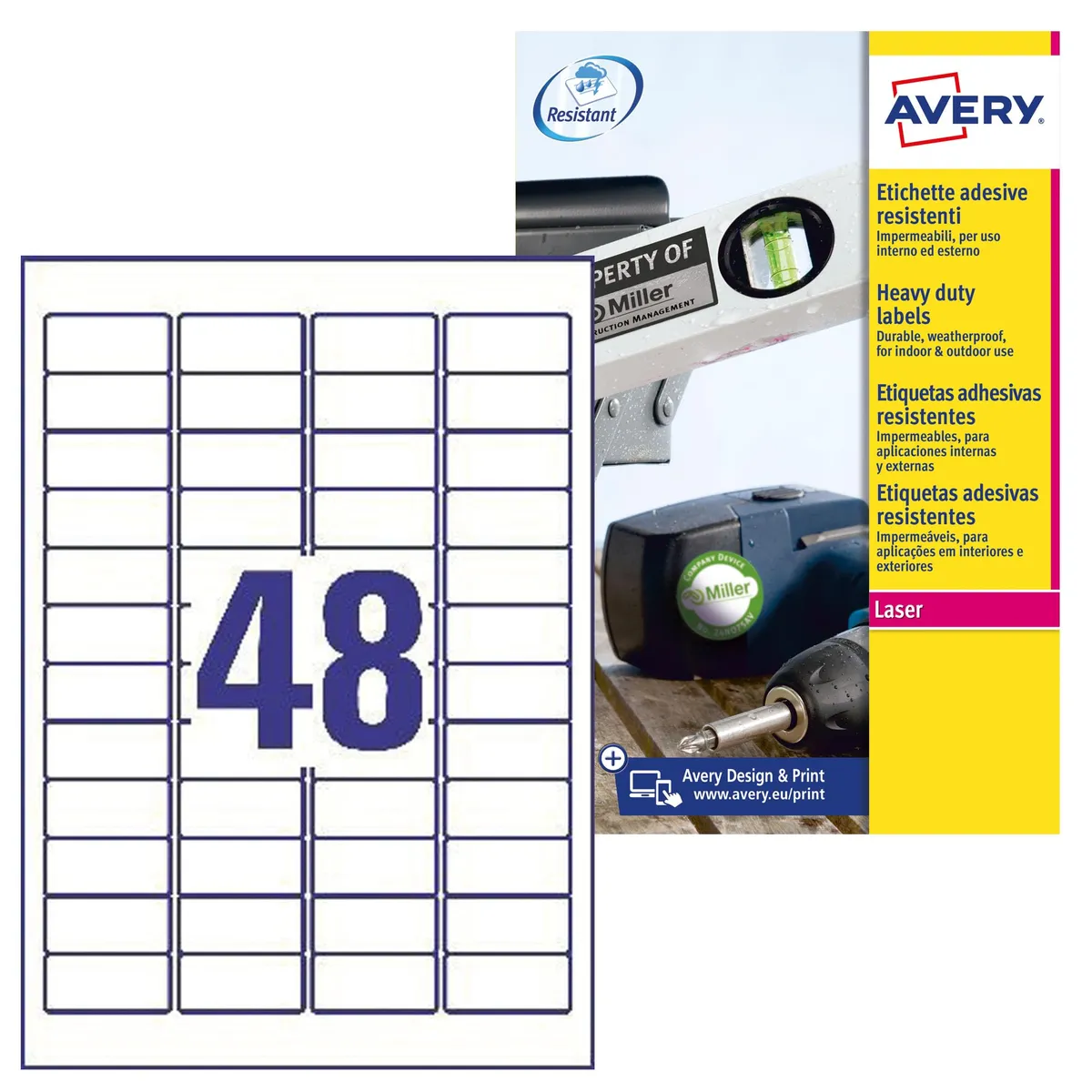Etichette Avery Spagna L4778-20 – Come nuovo