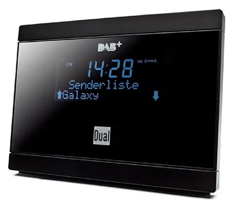 Dual DAB-2A - Radio digitale (display LCD, adattatore DAB+/UKW, funzione sveglia), telecomando e adattatore inclusi, colore: Nero