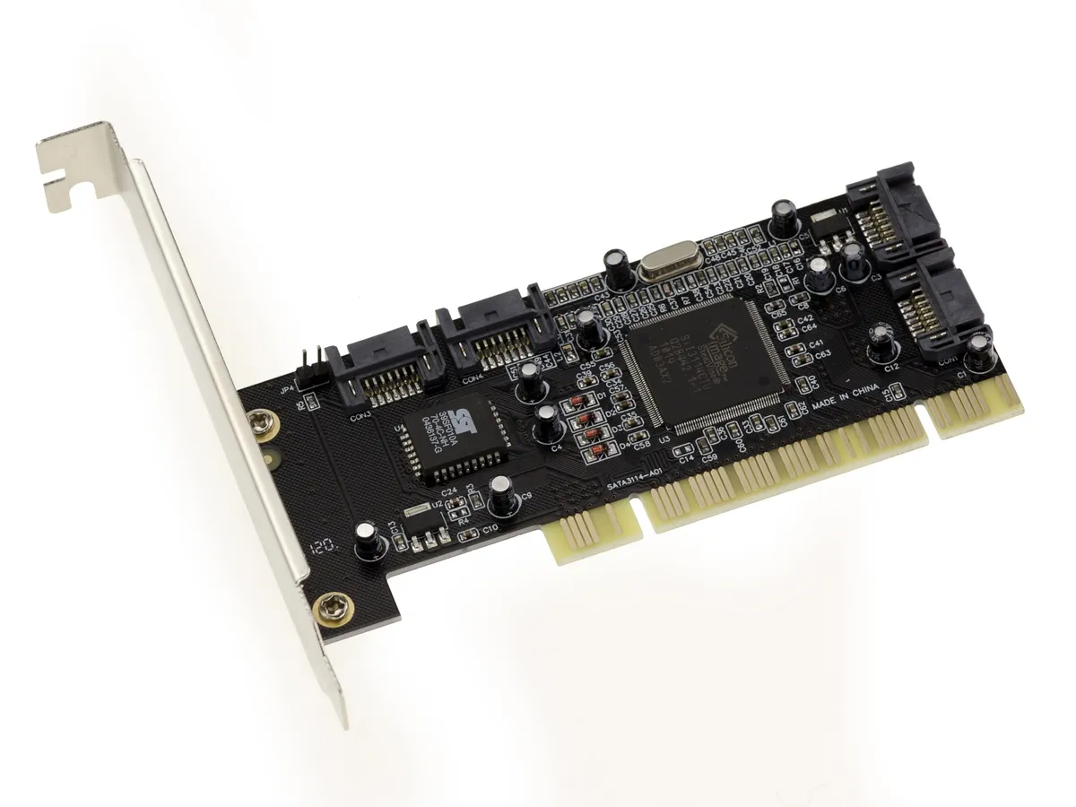 KALEA-INFORMATIQUE Scheda controller PCI 4 SATA INDIPENDENTI o Raid 0 1 0+1 con chipset Silicon Image SIL3114 con supporti High Profile e Low Profile