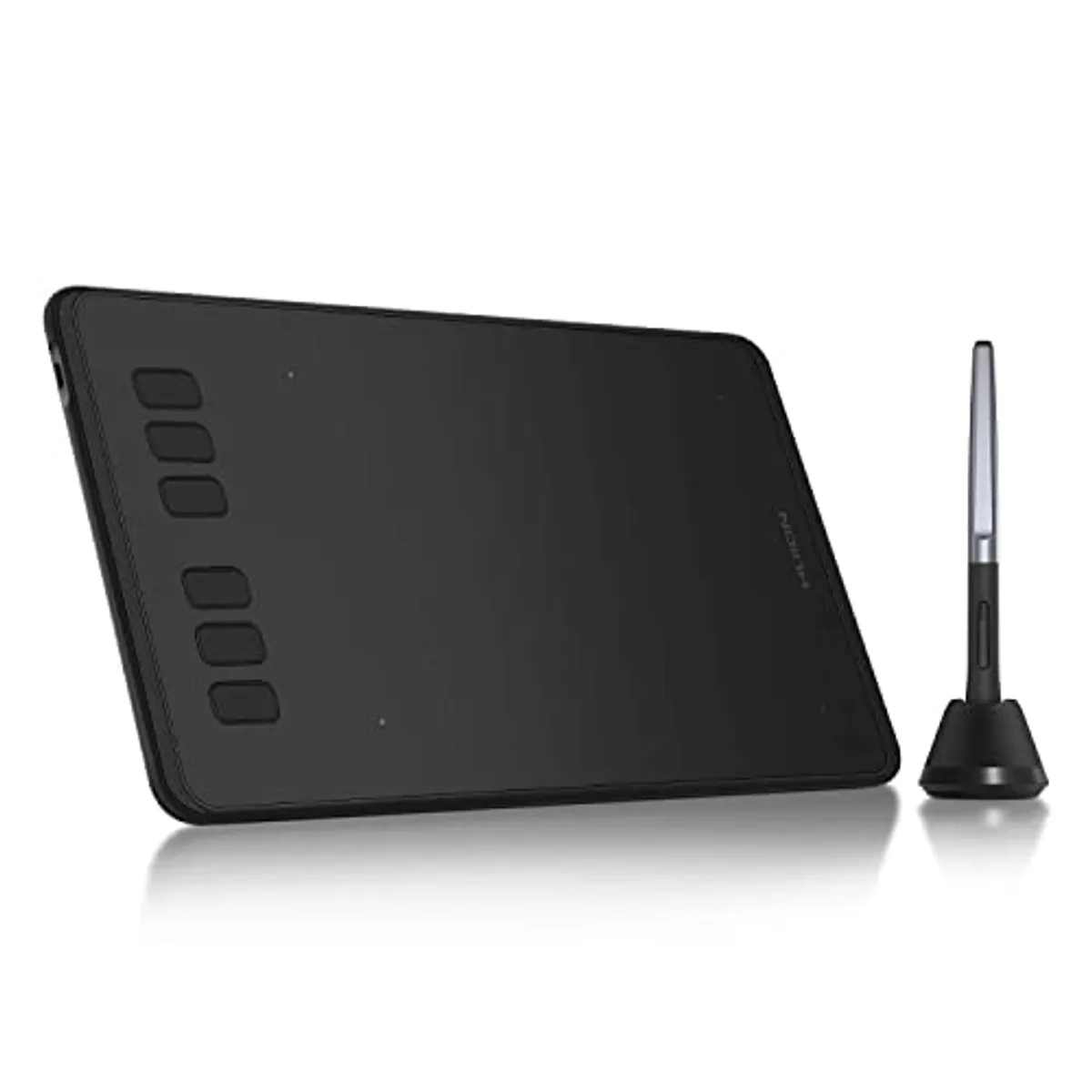 Huion Inspiroy H640P Tavoletta Grafica con Penna Senza Batteria, 8192 Livelli di Pressione, 8 Tasti Express e 1 Tavoletta Grafica Digitale con Supporto Penna Supporta Windows, Mac e Android