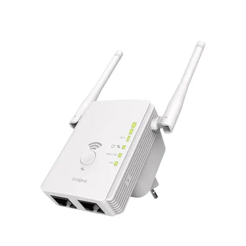 Strong REPEATER300V2 WLAN/Wifi Repeater 300 Mbit/s A 2.4 GHz (adatto per tutti i dispositivi Wi-Fi) – Bianco bianco