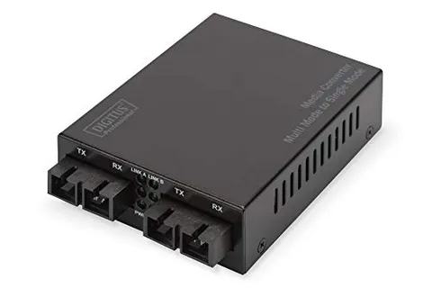 Digitus Professional DN 82124 Gigabit Multi Mode a Single Mode Supporti convertitore SC a SC, lunghezza d' onda 850 NM, SC/SC - 850nm/1310nm - Gigabit, Singlemode / Multimode