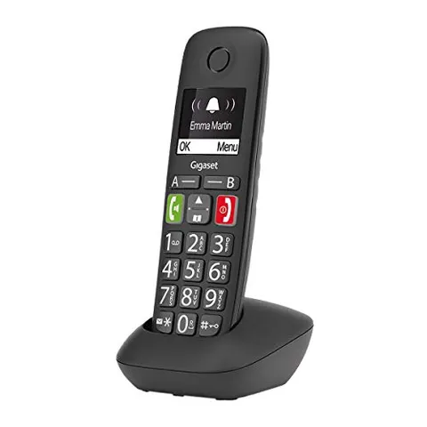 Gigaset E290 Telefono analogico/DECT Nero Identificatore di chiamata [Versione tedesca]