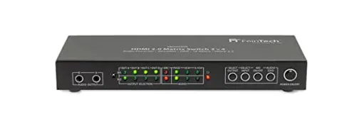 FeinTech VMS02400 Switch HDMI 2.0 Matrix Splitter 2 ingressi 4 uscite Estrattore audio 4K 60Hz HDR