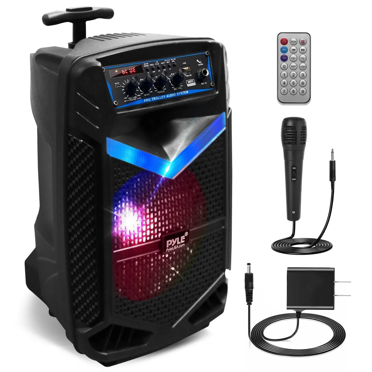 Pyle Speaker Bluetooth Portatile, Ricaricabile da 400W con Subwoofer