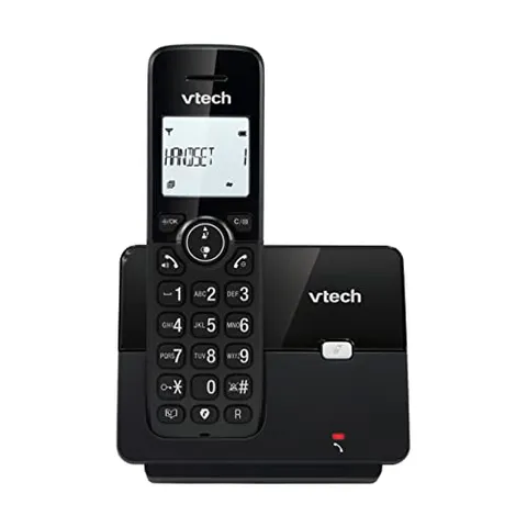 VTech CS2000 Telefono Cordless, Modalità ECO+ DECT Telefono Fisso Blocco Delle Chiamate Telefono Portatile con Vivavoce Volume Extra Tasti Grandi Display a due righe Nero