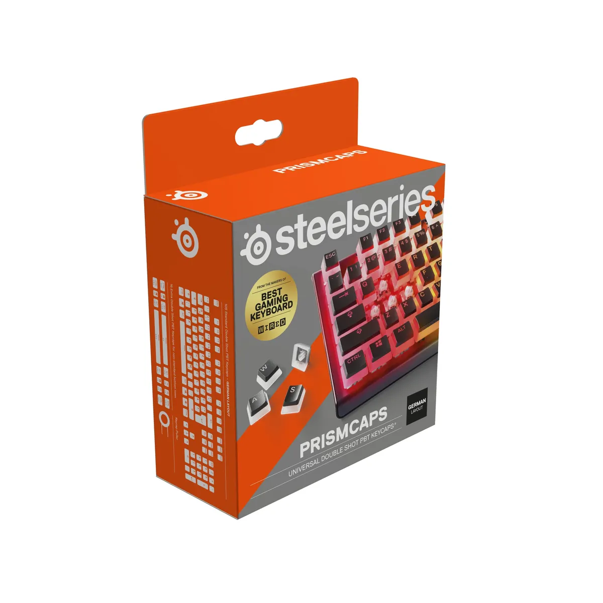 SteelSeries PrismCaps Tastiera a doppio switch Nero