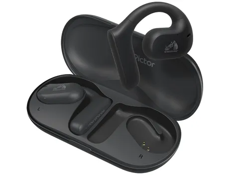 JVC Nearphones, Auricolari True Wireless,Design Open Ear,Cancellazione del Rumore per chiamate cristalline, Water Proof (IPX4), Mic Muting, 17Ore di Riproduzione, Bluetooth5.1, HA-NP35T-B (nero),unica