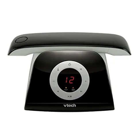 VTech VTech LS1350 Telefono cordless DECT cordless dal design retrò con segreteria telefonica digitale, blocco chiamate, funzione vivavoce e ricomposizione, display retroilluminato e tastiera