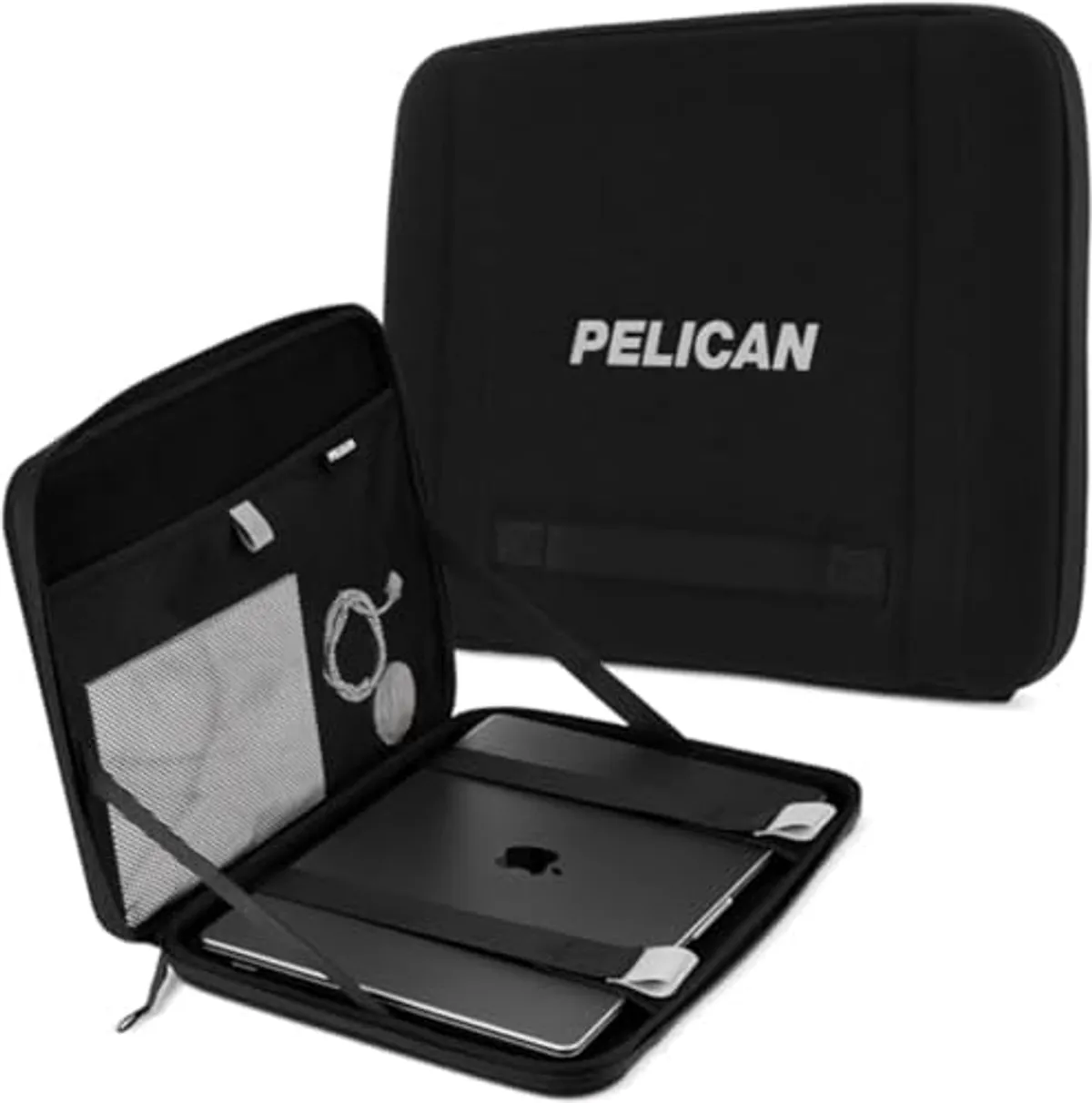 Pelican Adventurer - Borsa per laptop da 16", maniglia elastica per il trasporto, chiusura sicura con cerniera, impermeabile, antigraffio e resistente, per laptop da 14" a 16", nero