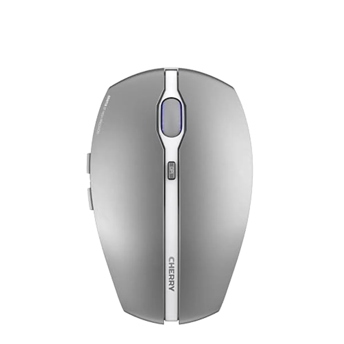 CHERRY GENTIX BT, Mouse Bluetooth Senza Fili, Funzione Multidispositivo per fino a 3 Dispositivi, Risoluzione Commutabile (1000/2000 dpi), Alimentazione a Batteria, Frosted Silver