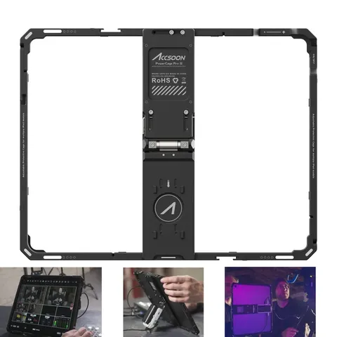 Accsoon Power Cage Pro II per iPad Pro da 12,9 pollici (Gen 3 4 5 6) per RED KOMODO Gimbal SLR Mirrorless Camera Kit trasmissione wireless e display.