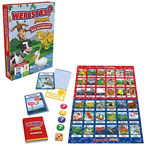 Chi è? Gioco da tavolo Junior per bambini in età prescolare e bambini, chi è? gioco per bambini più piccoli, gioco di ricerca animali, gioco per bambini