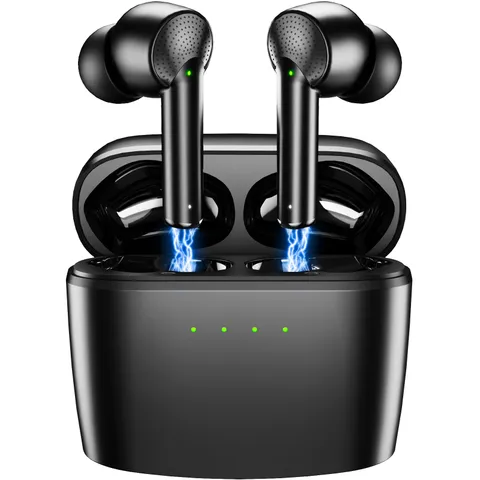 Mysic Cuffie Bluetooth, Auricolari Bluetooth 5.3 con Hi Fi Stereo, Cuffie Wireless In Ear Mini Cuffie Senza Fili Incorporato HD Mic, Cuffiette Bluetooth IP7 Impermeabili, Controllo Touch, 42 Ore,Nero