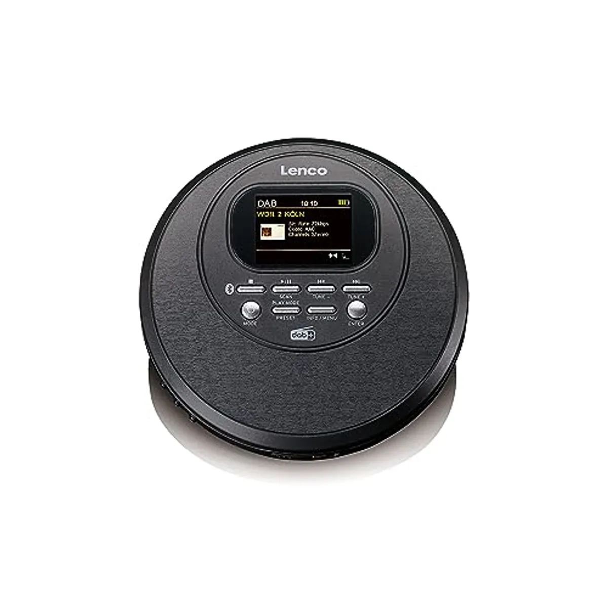 Lenco CD-500 Lettore CD, Portatile, Lettore CD Audio, Walkman CD, Discman - Diskman - Bluetooth Walkman - Radio DAB+ - Anti-shock - Funzione audiolibro - Batteria integrata - Nero