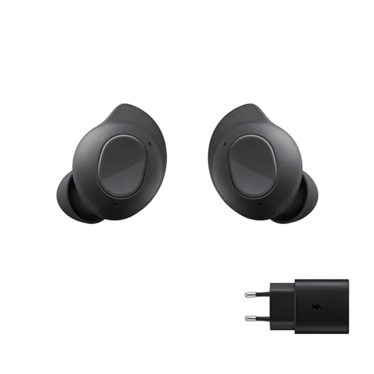 Samsung Galaxy Buds FE + caricabatterie - cuffie wireless, cancellazione rumore attivo, vestibilità comoda, 3 microfoni, controllo touch, bassi