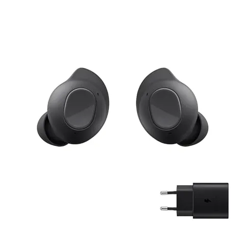 Samsung Galaxy Buds FE + caricabatterie - cuffie wireless, cancellazione rumore attivo, vestibilità comoda, 3 microfoni, controllo touch, bassi