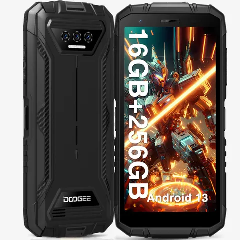DOOGEE S41 MAX - Mobili resistenti 2024, 16 GB + 256 GB/1 TB cellulare infrangibile, 13 MP+8 MP Android 13 antiurto, 6300 mAh batteria, 5,5" HD+ cellulare fuoristrada, IP68/69 K/Dual 4G SIM/Face ID