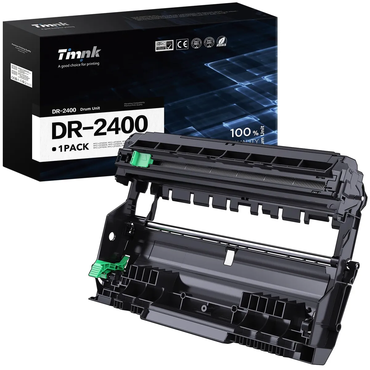 Timink DR2400 (Solo unità tamburo) per Brother DR-2420, Compatibile per Brother MFC-L2710DN MFC-L2730DW MFC-L2750D HL-L2310D HL-L2350DN HL-L2370DN HL-L2375DW DCP-L2510D DCP-L2530DW