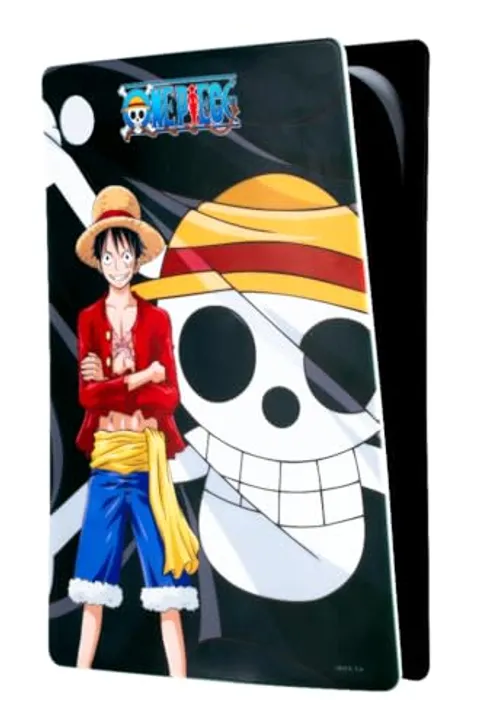 Konix One Piece Custodia per console PS5 - Silicone - Resistente agli urti - Resistente ai graffi - Motivo Luffy - Nero