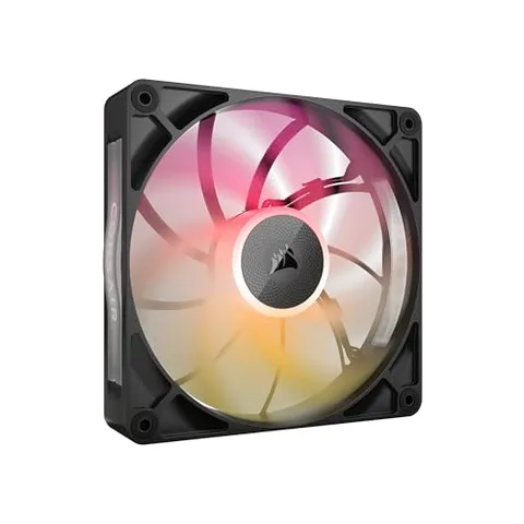 CORSAIR iCUE LINK RX140 MAX RGB 140mm PWM Ventaglio Spesso – Alta Pressione Statica – Cuscinetto Magnetico a Cupola – Ventola Singola – Nero