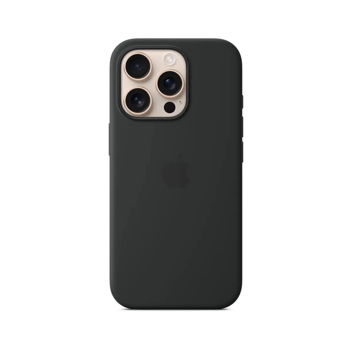 Cover in silicone con magsafe per iphone 16 pro - nero
