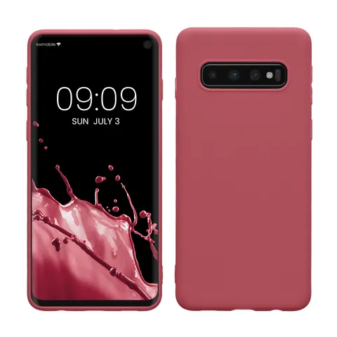 Hülle compatibile Samsung S10 – Weiche custodia rosa scuro