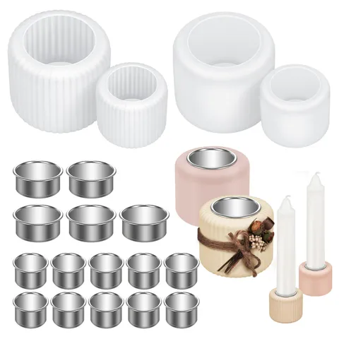 Forma Silicone Portacandele e Supporto Metallo