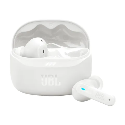 JBL Tune Beam 2 Auricolari Bluetooth True Wireless con Cancellazione del Rumore, 48 Ore di Autonomia, Resistenti ad Acqua e Polvere IP54, Connessione Multipoint, Design Chiuso a Stick, Bianco