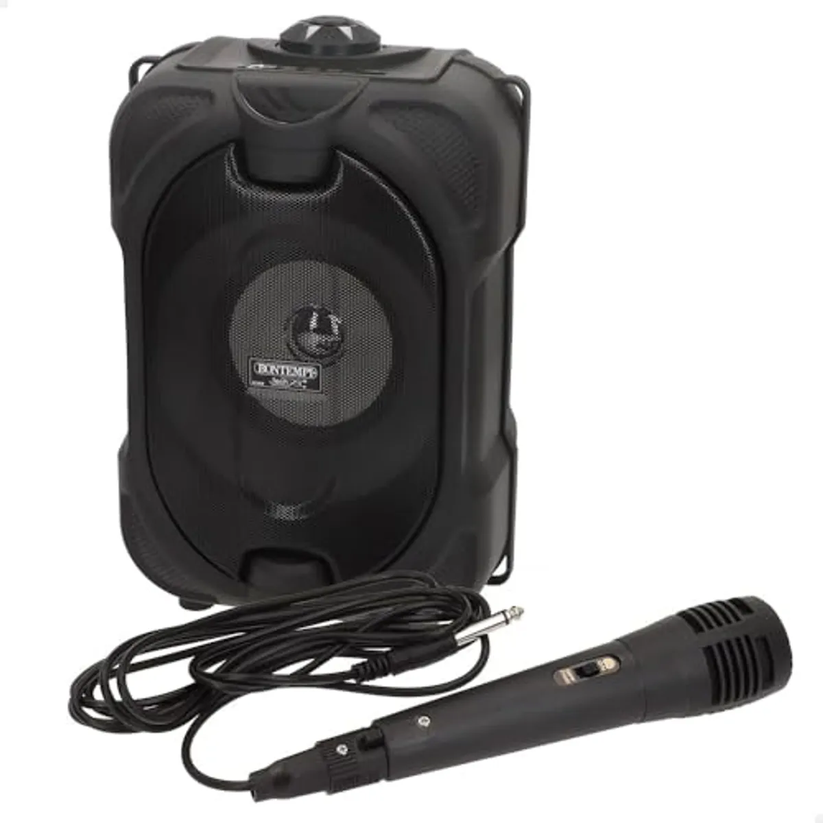 COLORBABY Altoparlante Karaoke senza fili, 80 W, luci RGB, microfono incluso, funzione TWS stereo, USB, microSD, radio, batteria ricaricabile, portatile, per feste ed eventi (47893)