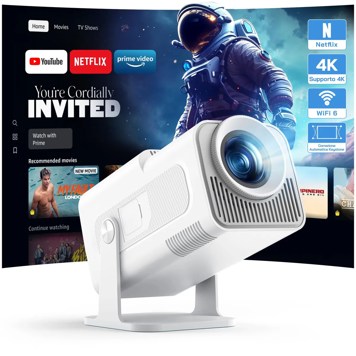 Proiettore WOLFANG 4K Portatile – Come nuovo