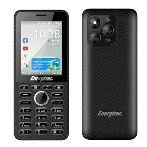 Energizer E288S, 4G, KaiOS, batteria da 2000 mAh, grande schermo da 2,8", memoria ROM 4 GB RAM 512 MB, cavo USB-C, senza caricatore di rete