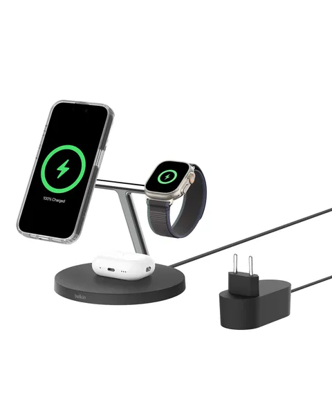Belkin BoostCharge Cargador Qi2 3 in 1 – Difettoso