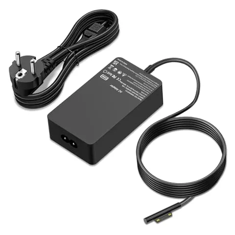 Caricatore 65 W compatibile per Microsoft Surface Pro 10 9 8 7+ 7 6 5 4 X, Surface Book 1-3, Surface Laptop 1-6, Surface Go & Studio - Cavo 1,5 m incluso