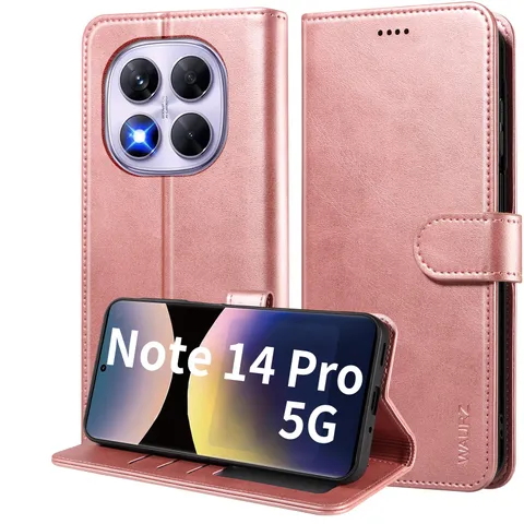 WAURZ Cover Xiaomi Redmi Note 14 Pro – Pelle Oro Rosa