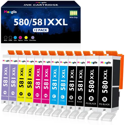 Meagiis PGI-580 CLI-581 XXL Cartucce d'inchiostro 12x