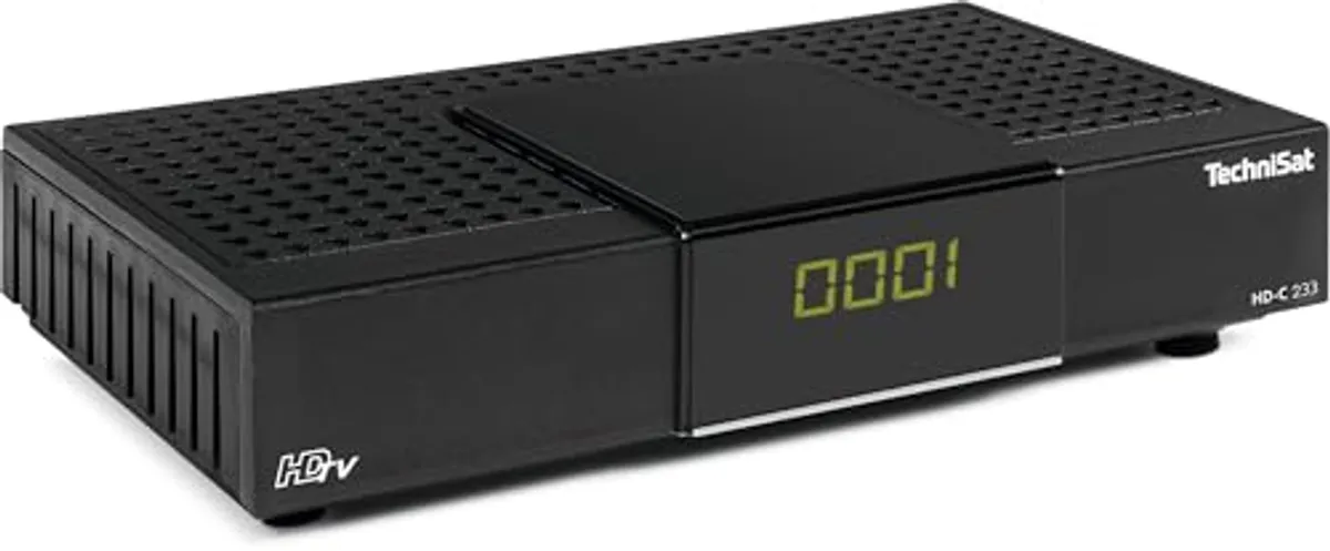 TechniSat HD-C 233 - Ricevitore HD per TV digitale via cavo (HDTV, DVB-C, HDMI, SCART, USB 2.0, RF in, EPG, telecomando) nero