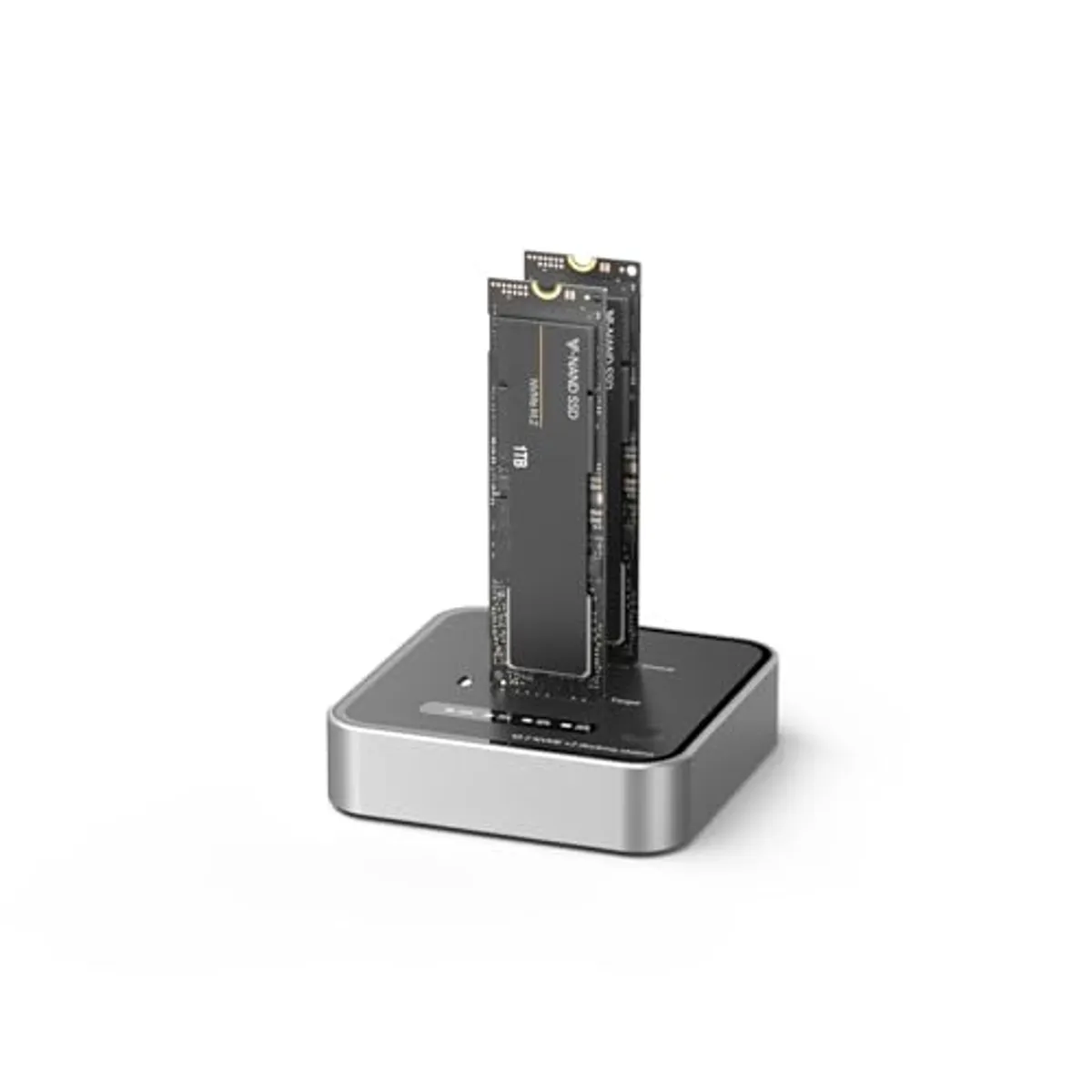 Cloner SSD NVMe Enclosure M.2 Dual Bay NVMe, Adattatore USB 3.2 Gen 2 SSD a USB senza attrezzi, docking station M.2 per M/B+M Chiave Unità Hard Disk Esterna Supporta la clonazione Offline
