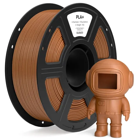 ELEGOO PLA+ Filamento 1,75mm Marrone 1KG, PLA Plus ad Alta Resistenza per Stampanti 3D, Precisione Dimensionale +/- 0,02mm, Bobina da 1kg (2,2lbs) Compatibile con la Maggior Parte delle Stampante 3D