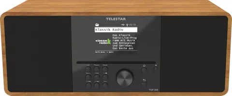 TELESTAR TOP 300 – Radio DAB+/Internet con lettore CD, stereo – Legno