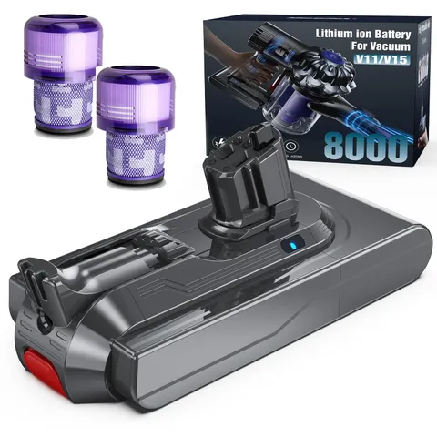 Batteria per Dyson V11 Morpilot 8000mAh Batteria a scatto di ricambio per V11 Absolute/V11 Extra/V11 Fluffy/V15 Detect