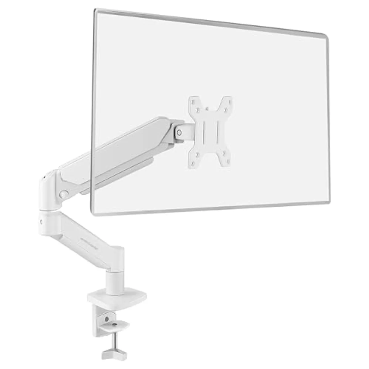 Mars Gaming MARM-PRO1, Supporto per Monitor con Molla a Gas per Schermi fino a 32”, Movimento Articolato 360° e Regolabile in Altezza, Compatibile con VESA 75x75 e 100x100, Bianco