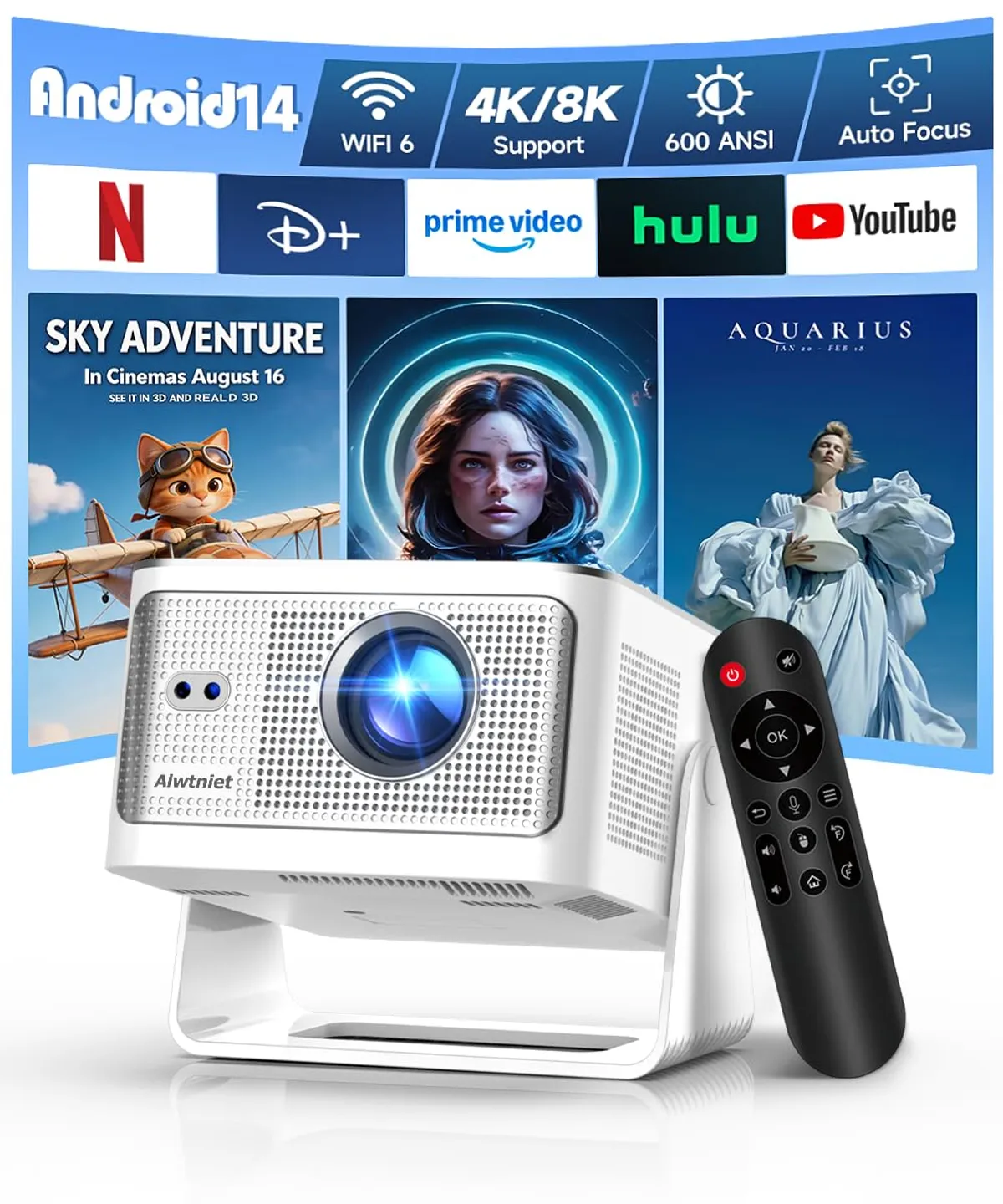 Alwtniet Proyector Portatile 4K – Come nuovo