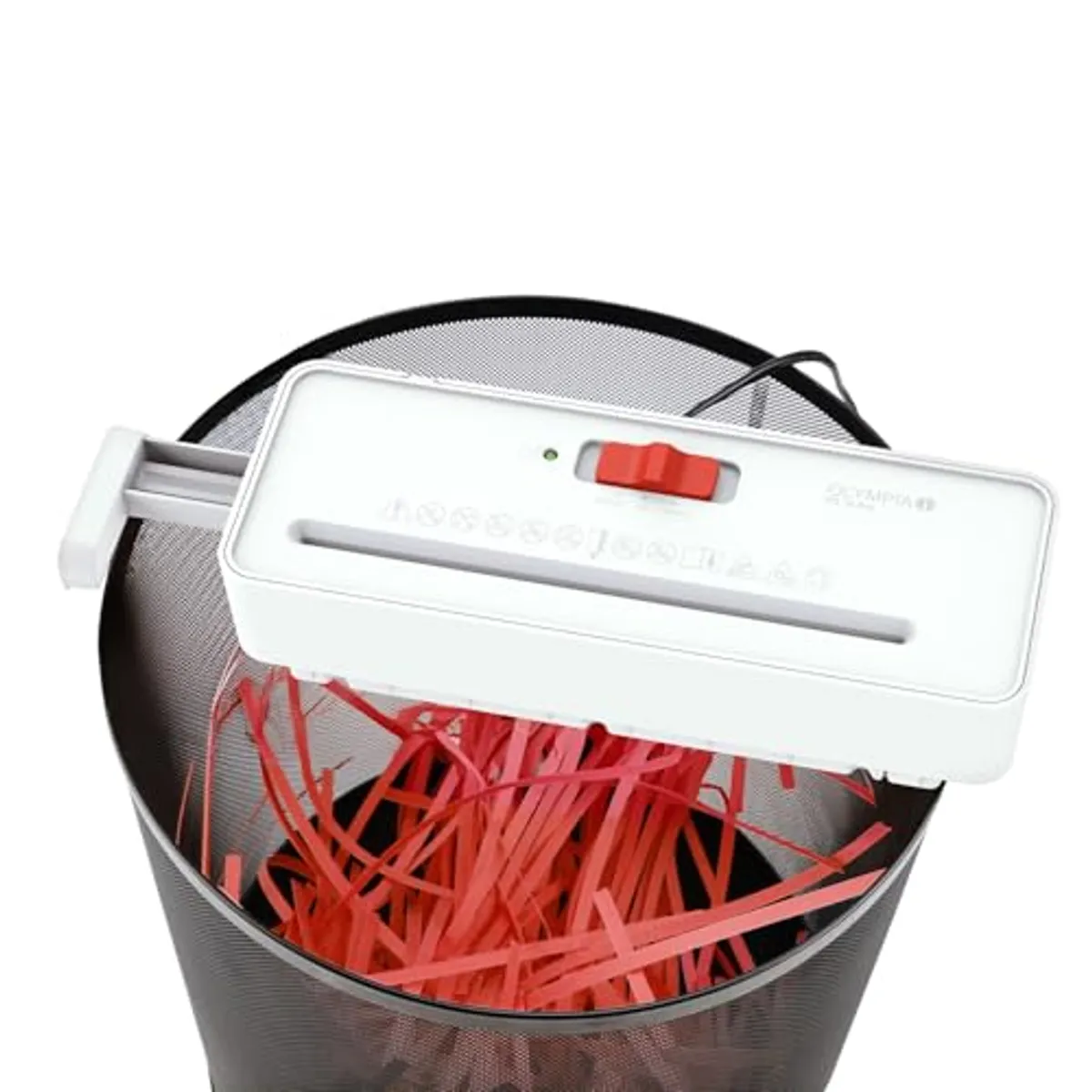 OLYMPIA PS 16 Pro Trituratore documenti bianco | Trituratore di carta compatto per la casa | Trituratore per documenti a strisce | Shredder carta | dispositivo di triturazione di carta